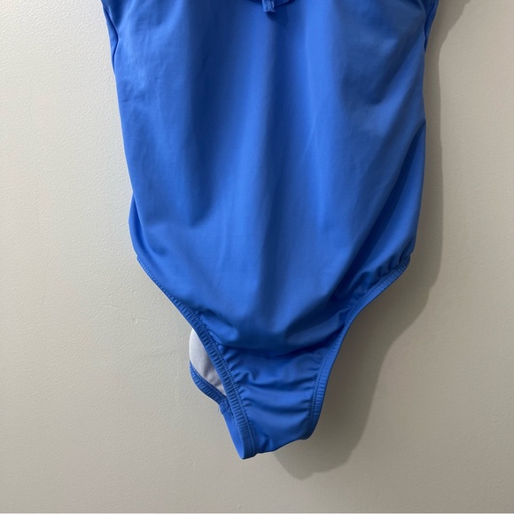 Bal Harbour Blue V-Neck Ruffle One Piece Swim - Picture 8 of 12